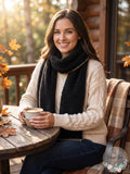 Jenni Womens Printed Sherpa Scarf by Vanessa Jane