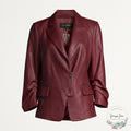 Kobi Halper Leather Caden Blazer, Size Large by Vanessa Jane