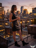 Theory Urba Leather Sheath Dress, Size 10 by Vanessa Jane