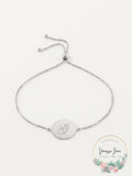 Giani Bernini Engraved Script Initial G Disc Bolo Bracelet in Sterling Silver by Vanessa Jane
