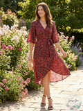 Somedays Lovin Womens into The Wild Printed Wrap Dress, Leopard, Size XS by Vanessa Jane