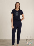 Lauren Ralph Lauren Womens Graphic Cotton-Blend T-Shirt by Vanessa Jane