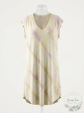 Free People Breezy Point Tie-Dye Tunic - Lilac, Size XS by Vanessa Jane