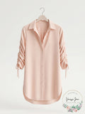 Bar III Ruched High-LowTunic Blouse, Size Small by Vanessa Jane