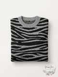 Karen Kane Womens Zebra Stripe Sweater, Size XL by Vanessa Jane