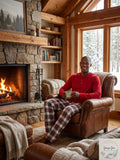 Family Pajamas Mens Knit Henley Pajama Top, Size S by Vanessa Jane