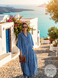 Ailunsnika Women Loose Kaftan Swimsuit Cover Up Beach Long Casual Caftan Dress by Vanessa Jane