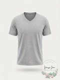 Alfani Mens Speckled Casual Sexy V-Neck T-Shirt by Vanessa Jane