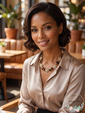 Charter Club Gold-Tone Multi-Stone Statement Necklace by Vanessa Jane