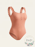 Full Circle Trends Trendy Plus Size Ruffled Swimming Suit, Size 3X by Vanessa Jane