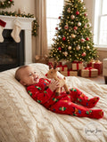Matching Family Pajamas Infants Elf Footed Pajamas, Size 12Months by Vanessa Jane
