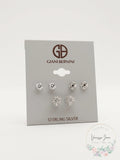 Giani Bernini Sterling Silver 3-Pc. Set Cubic Zirconia Stud Earrings by Vanessa Jane