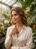 Alfani Gold-Tone Colored Palm Leaf Long Pendant Necklace by Vanessa Jane