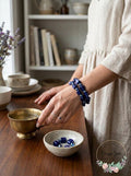 Style and Co Two Piece Set Shell and Bead Stretch Bracelets, Blue by Vanessa Jane