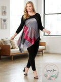 Alfani Womens Asymmetrical Tunic Blouse by Vanessa Jane