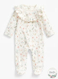 First Impressions Baby Girls Cotton Footed Coverall, Size 0/3Months by Vanessa Jane