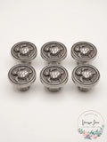 Lot of 7 Liberty Hardware PBF656C Seaside Cottage 1-7/16 Inch Mushroom Knob by Vanessa Jane