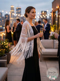 I.n.c. Lurex Metallic Net Evening Wrap by Vanessa Jane