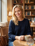 NIC+ZOE Falling Stars Embellished Sweater by Vanessa Jane