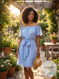 Michael Michael Kors Cotton Spring Bud Off-the-Shoulder Dress, Size Medium by Vanessa Jane