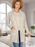 Style & Co Stud-Trim Hooded Cardigan, Size 1X by Vanessa Jane