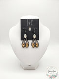 Inc Crystal and Stone Chandelier Earrings by Vanessa Jane