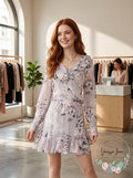 American Rag Juniors Printed Ruffle-Trimmed Wrap Dress by Vanessa Jane