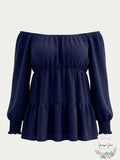 Kiss and Tell Trendy Plus Size Tiered Smocked-Cuff Top, Size 3X by Vanessa Jane