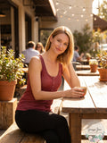 Ultra Flirt Juniors Henley Tank Top by Vanessa Jane