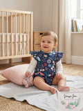 First Impressions Baby Girls Cotton Enchanted Flutter Sleeve Bodysuit by Vanessa Jane