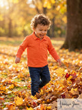 First Impressions Baby Cotton Polo Shirt Long Sleeve by Vanessa Jane
