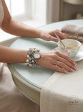 Holiday Lane Womens Snowflake Silver-Tone Charm Bracelet Watch 26mm by Vanessa Jane