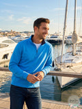 Club Room Mens Colorblocked 1/4-Zip Fleece Sweatshirt by Vanessa Jane