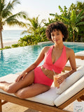 Tommy Hilfiger Smocked Halter Bikini Swim Top by Vanessa Jane