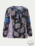 Style and Co Plus Size Paisley-Print Peasant Blouse by Vanessa Jane