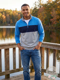 Club Room Mens Colorblocked 1/4-Zip Fleece Sweatshirt by Vanessa Jane