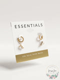 And Now This Gold Plated 2-Piece Bar Post and Hoop Earrings Set by Vanessa Jane