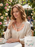 I.N.C. Gold-Tone Petal & Imitation Pearl Statement Necklace by Vanessa Jane