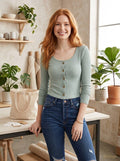 Hippie Rose Juniors Pointelle Crop Top by Vanessa Jane