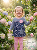 Kids Headquarters Baby Girls 2-Pc. Striped Floral-Print Top & Leggings Set by Vanessa Jane