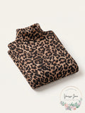 Beach Lunch Lounge Womens Animal Print Knit Knit Top Brown by Vanessa Jane