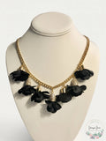 Inc Gold-Tone Fabric Flower Statement Necklace, 16 + 3 Extender by Vanessa Jane