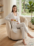 Calvin Klein Pure Lounge Long Sleeve Open Hoodie - Snow Heather, Size XS by Vanessa Jane