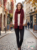 Steve Madden Lurex Knit Tassel Scarf, One Size by Vanessa Jane