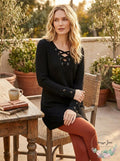 Style & Co Petite Lace-up Tunic by Vanessa Jane
