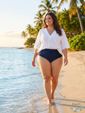 Lauren Ralph Lauren Womens Bikini Bottoms Shirred High-Waist by Vanessa Jane