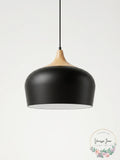 Living District Nora 1 Light 12 inch Natural Wood Pendant Light by Vanessa Jane
