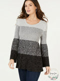 Style & Co Women's Striped Bell-Sleeve Tunic, XXL by Vanessa Jane