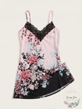 Linea Donatella Lucinda Border-Print Chemise Nightgown, Size Medium by Vanessa Jane