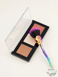 Whimsical Rose 4 Pc Cheek Palette Set Blush Highlighter Bronzer Brush by Vanessa Jane